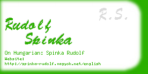 rudolf spinka business card